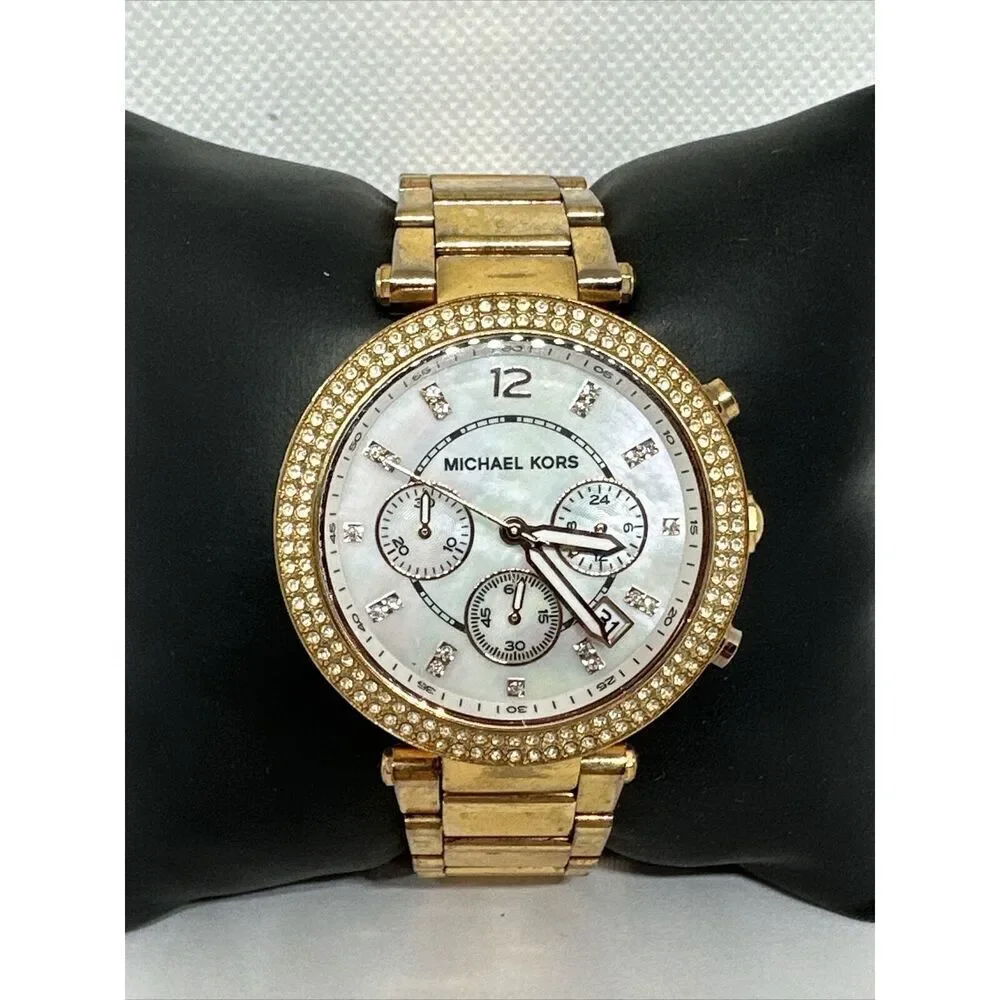 Michael Kors Parker MK5491 Women's Gold Stainless Steel Analog Dial Watch NUL35